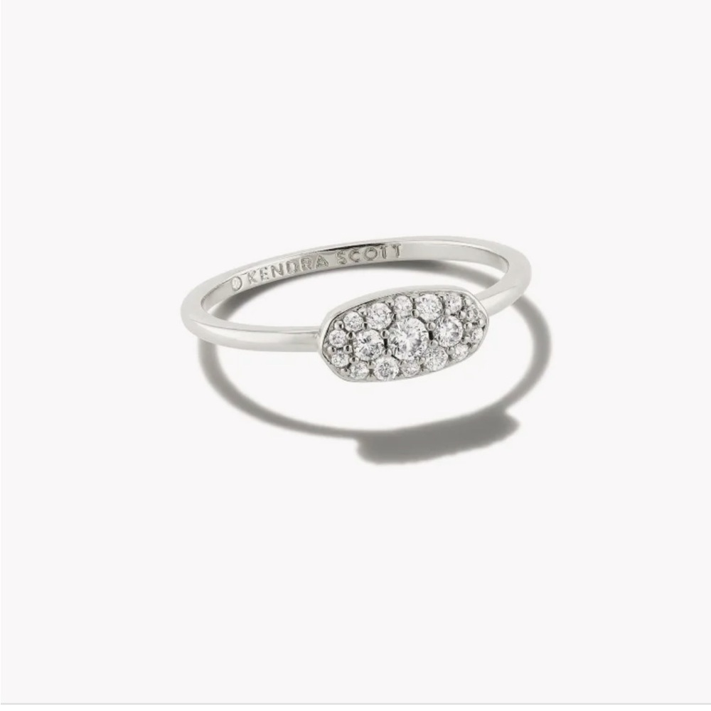 Kendra Scott Silver Ring with Crystal Accents